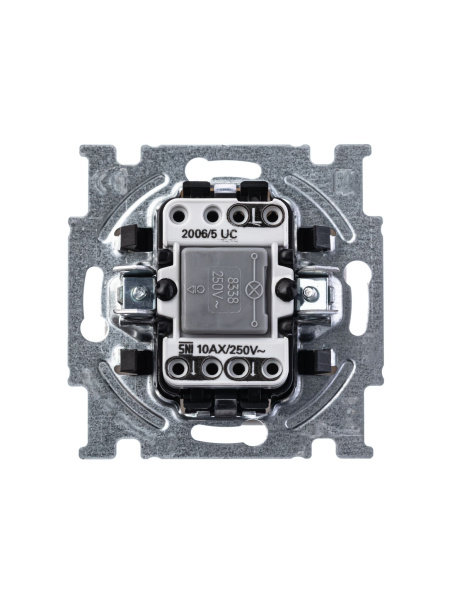 Купить ABB BJB Basic 55 Бел Выключатель 2-клавишный с подсветкой 2CKA001012A2154