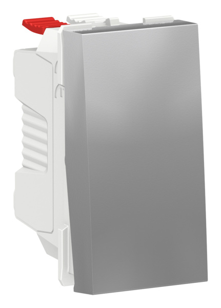 Купить SE Unica Modular Алюминий Переключатель 1-клавишный, сх. 6, 10 AX, 250В, 1 модуль NU310330