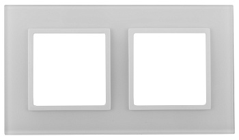 ЭРА 14-5102-01 Elegance Белый/бел Стекло Рамка 2-ая