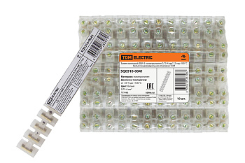 TDM Зажим винтовой ЗВИ-5 полипропилен 0,75-4мм2 12пар 100°С белый (индивидуальная упаковка) SQ0510-0041