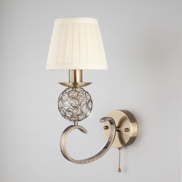 Eurosvet Классическое бра с абажуром 60089/1 античная бронза a044665