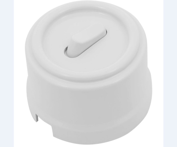 BIRONI Лизетта Пластик Белый Выключатель проходной 1-кл (клавишный) B1-221-21