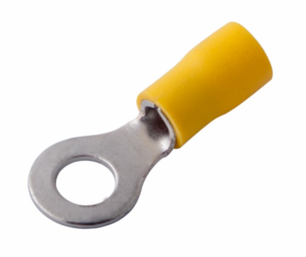 Наконечник кольцевой изолированный ø6.5мм 4-6мм² (НКи 6.0-6 / НКи5,5-6) желтый Rexant 08-0053