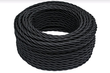 BIRONI Черный матовый Витой провод 3*2,5 150м B1-435-73-150