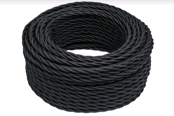 BIRONI Черный матовый Витой провод 3*2,5 150м B1-435-73-150