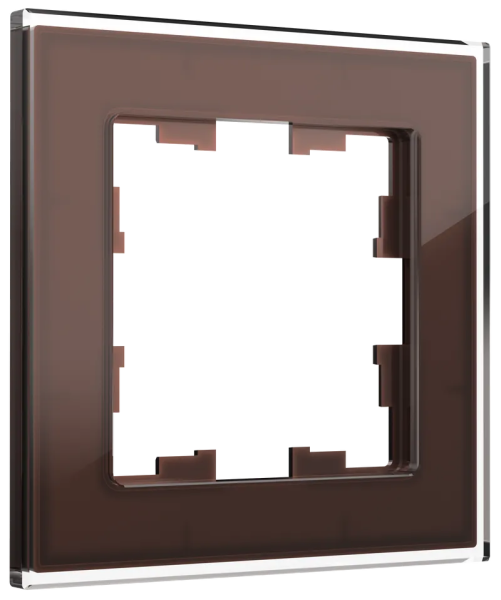 IEK BRITE DECOR Темн.бронза глянц стекло Рамка 1-м РУ-1-2-БрТБ