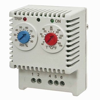 DKC Гигротерм электронный, 230 В, регулировка температуры 0…+60°C, регулировка влажности 20…90%, переключающий контакт