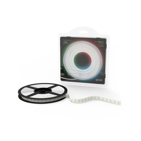 Купить Gauss Лента LED 5050 -SMD 14.4W 12V DC RGB (блистер 5м) 312000414
