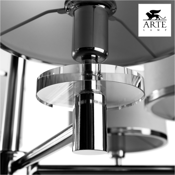 Купить Arte Lamp Furore Хром/Белая Люстра 60W E14 A3990LM-6CC