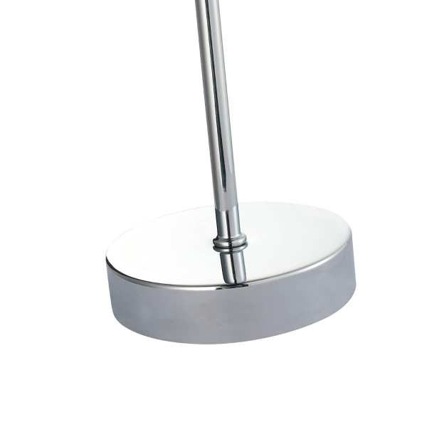 Купить Favourite 2674-1T настольный светильник Каркас цвета хром, плафон из серой ткани, декоративные элементы из прозрачного стекла