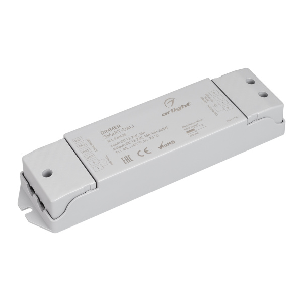 Arlight Диммер SMART-DALI (12-24V, 1x15A) (IP20 Пластик, 5 лет) 028420
