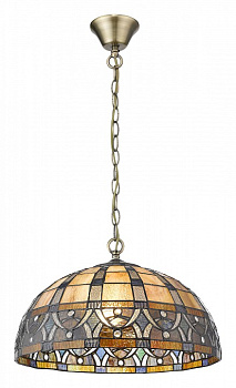VELANTE 824-806-02 Светильник подвесной Бронзовый/Разноцветный E27 2*60W