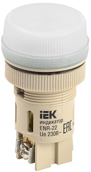 IEK Лампа ENR-22 сигнальная d22мм белый неон/240В цилиндр IEK Лампа ENR-22 сигнальная d22мм белый неон/240В цилиндр