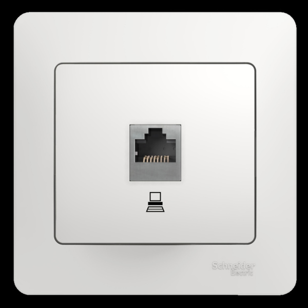 Купить Systeme Electric Glossa Бел Розетка компьютерная RJ45 кат.5E