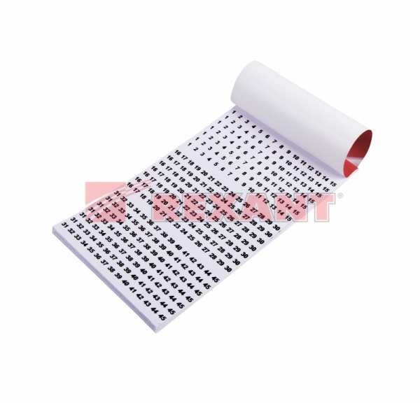 Купить Маркеры самоклеящиеся МС-3 от 1 до 45 Rexant 07-6203