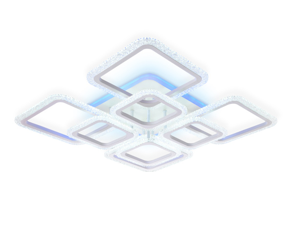 Купить Ambrella Потолочный светодиодный светильник с пультом FA5303 WH белый 171W 840*840*130 (ПДУ РАДИО 2.4)