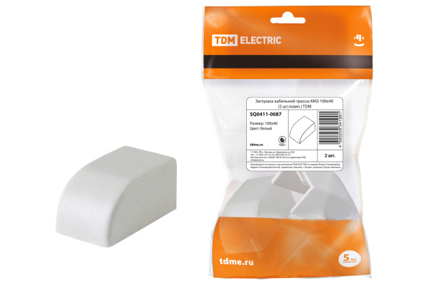 TDM Заглушка кабельной трассы КМЗ 100x40 (2 шт./комп.) SQ0411-0087