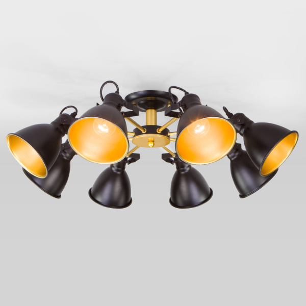 Eurosvet Потолочная люстра с поворотными рожками 70112/8 черный a047638