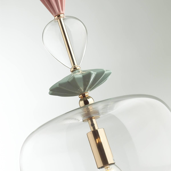 Купить Odeon Light 4855/1A CLASSIC ODL_EX21 золото/раноцветн./керамика/стекло Подвес E14 1*40W BIZET