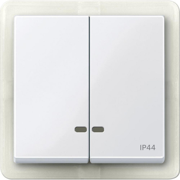 Купить SE Merten SM Бел Актив Клавиша 2-ая, с окошком для световой индикации IP44 MTN3424-0325