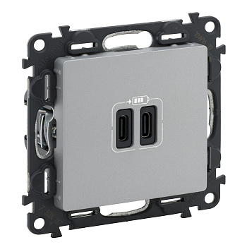Legrand Vln-l Алюминий Зарядка USB C-C 753307