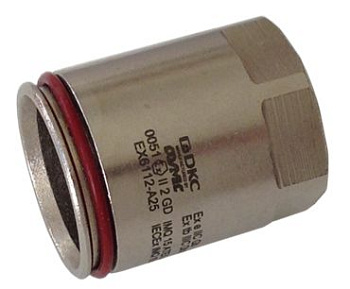 DKC Взрывозащищенная Ex e муфта труба-коробка с внутренней резьбой. DT 63 мм. M63x1,5. Никелированная латунь. IP66/67