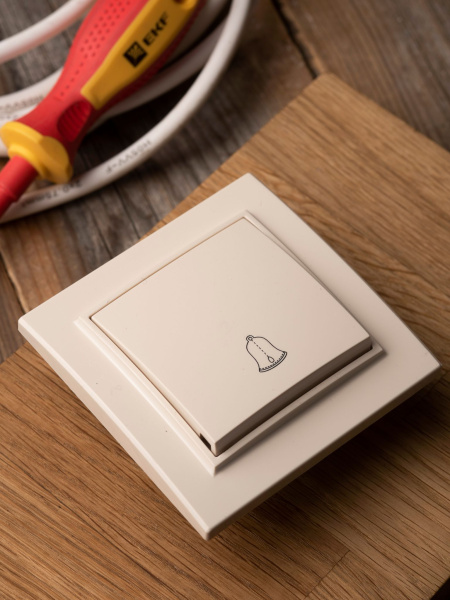 Купить EKF Basic Минск Бежевый Кнопка звонка , 10А, СП