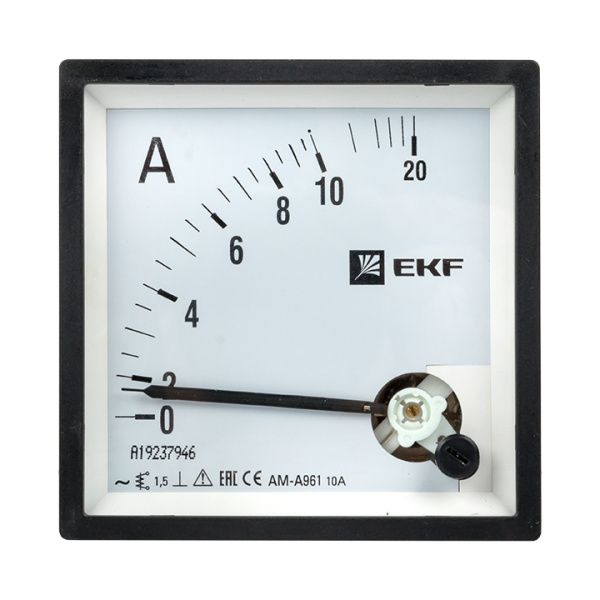 Купить EKF PROxima Амперметр AMA-961 аналоговый на панель (96х96) квадратный вырез 10А прямое подкл.