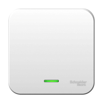 Systeme Electric Blanca наруж Бел Выключатель 1-клавишный с подсветкой 6А, 250B, изолир. пластина