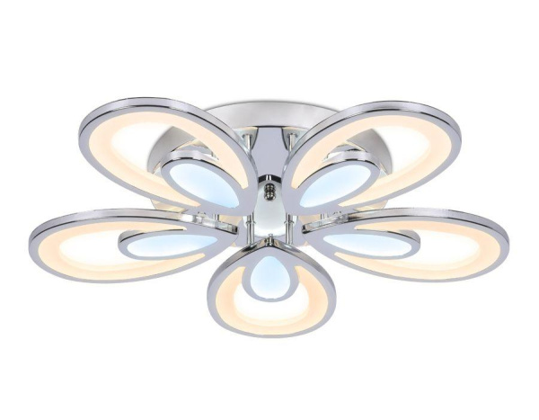 Купить Ambrella Потолочный светодиодный светильник с пультом FA469/5 CH хром 110W 580*560*80 (ПДУ РАДИО 2.4)