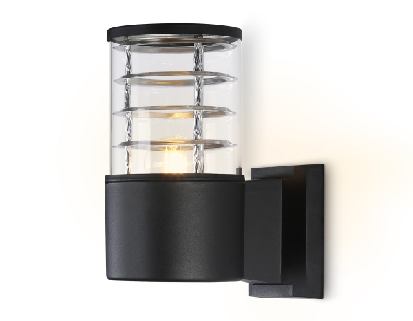 Ambrella Светильник уличный настенный архитектурный ST2522 BK/CL черный/прозрачный IP54 E27 max 11W 200*110*155