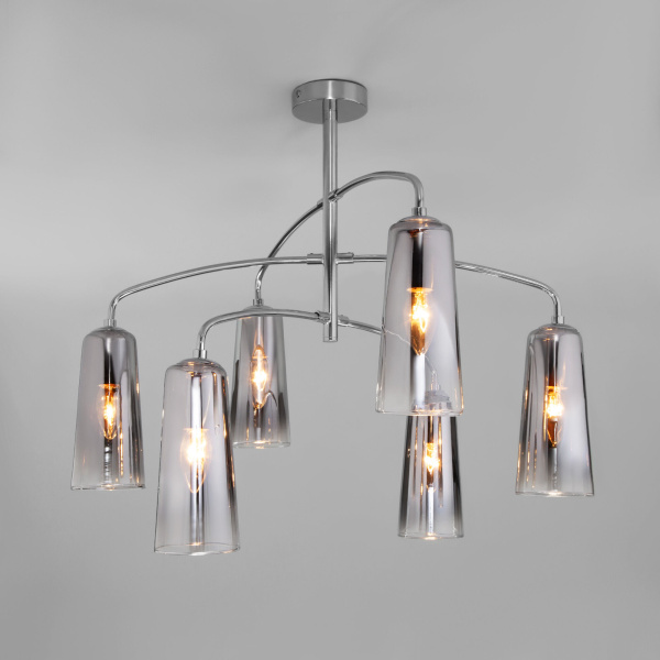 Eurosvet Потолочная люстра в стиле лофт 70137/6 хром a057694