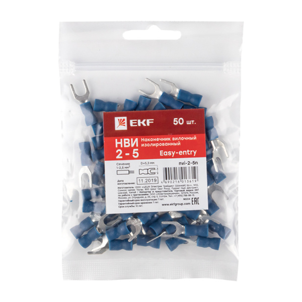 Купить EKF PROxima Наконечник вилочный изолированный НВИ 2.5-5 (50шт.)