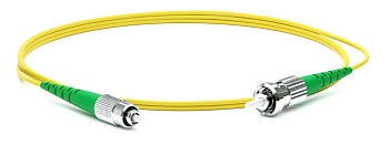 Hyperline FC-S2-9-FC/AR-ST/AR-H-2M-LSZH-YL Патч-корд волоконно-оптический (шнур) SM 9/125 (OS2), FC/APC-ST/APC, 2.0 мм, simplex, LSZH, 2 м 250692
