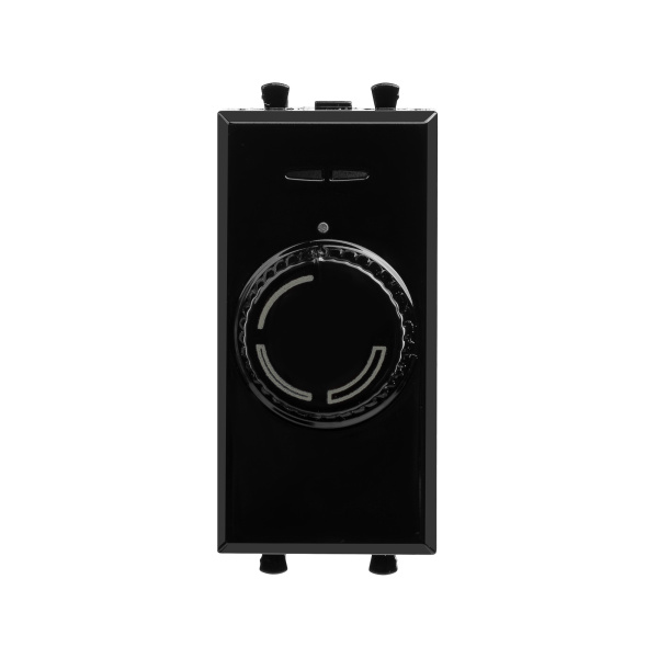 DKC Диммер поворотный модульный, "Avanti", "Черный квадрат", 1 модуль