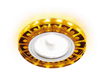 Ambrella ТОЧЕЧНЫЙ СВЕТИЛЬНИК S219 WH/CH/YL матовый/хром/MR16+3W(LED YELLOW)