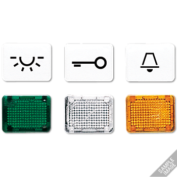 JUNG CD 500/CD plus Бежевая Линза с символом ЗВОНОК для клавиши с окошком 33K