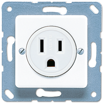 JUNG Штепсельная розетка американской системы (NEMA) 15А, белая 121-15WW