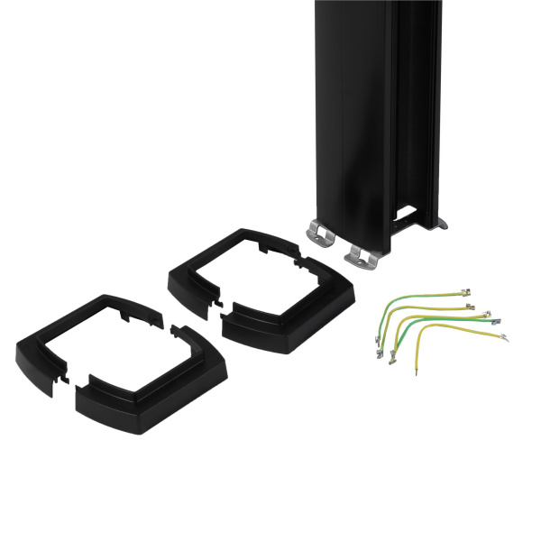 Купить Legrand Универсальная колонна алюминиевая с крышкой из алюминия 2 секции, высота 2,77 метра, с возможностью увеличения высоты до 4,05 метра, цвет черн 653132