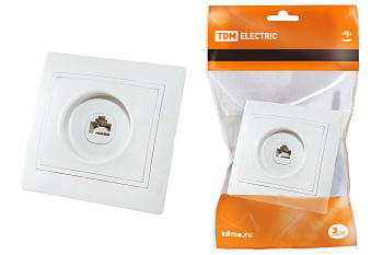 TDM Розетка компьютерная RJ45  белая "Таймыр" SQ1814-0021
