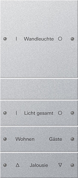 Gira Набор клавиш 4-местный (1+3),  ГРАВИРОВКА 220426