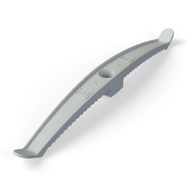 Промрукав Держатель кабеля двусторонний для прямого монтажа серый (20шт/120шт уп/кор) PR13.0382