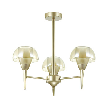 Lumion 4446/3C LN20 156 матовое золото, стекло Люстра потолочная E14 3*40W 220V LIZBETH