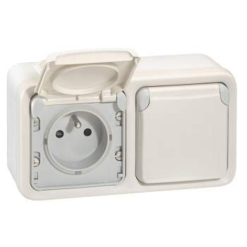 Legrand Plexo Белый Монтажная коробка 2-ая для наружного монтажа,горизонтальная,IP55 069690