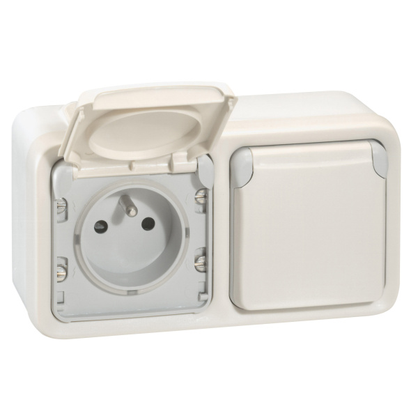 Legrand Plexo Белый Монтажная коробка 2-ая для наружного монтажа,горизонтальная,IP55 069690