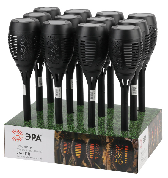 Купить ЭРА ERASF012-34 Садовый светильник Факел на солнечной батарее, 50 см