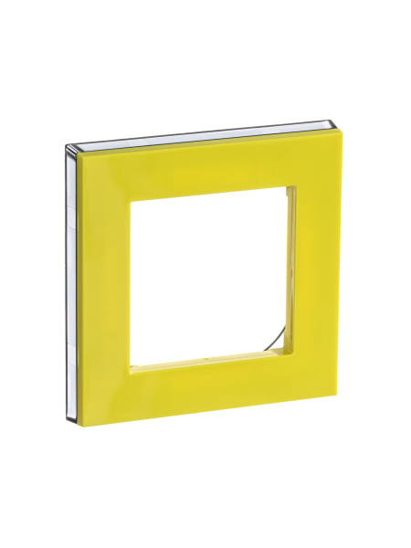 Купить ABB EPJ Levit жёлтый / дымчатый чёрный Рамка 1 пост 2CHH015010A6064