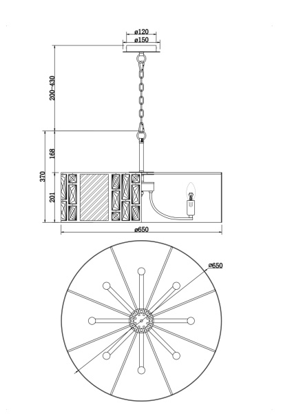 Купить Maytoni Modern Mercurio Хром Подвесной светильник E14 60W MOD028PL-08CH