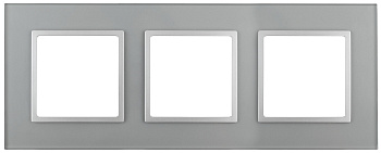 ЭРА 14-5103-03 Elegance Алюминий/алюм Стекло Рамка 3-ая