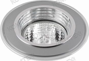 Comtech Crater Светильник галогеновый встраиваемый MR16 1x50W GU5.3 хром/мат.хром/хром P00395